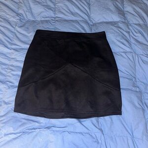 MANGOPOP Mini Faux Suede High Waist Skirt